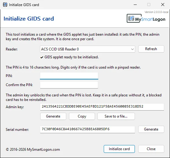 GIDS Initialization Tool