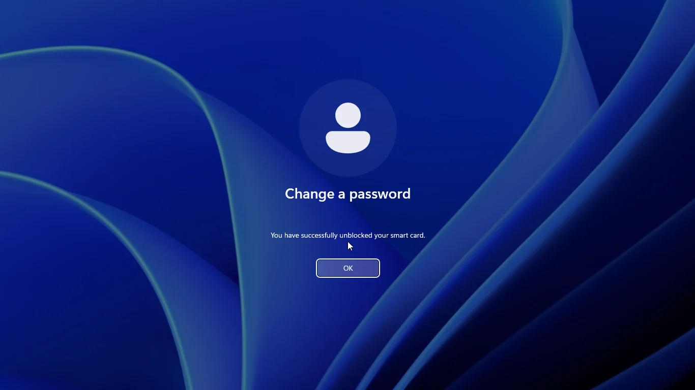 Smart card unblocked