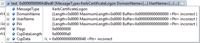 KERB_CERTIFICATE_LOGON structure