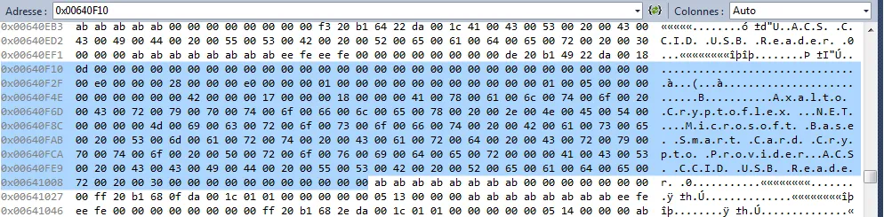 Memory dump