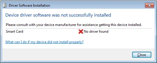 No driver found