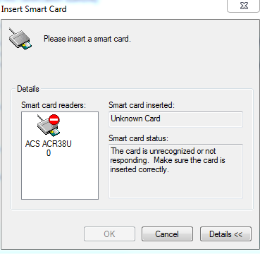 unknown card