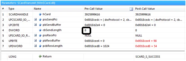 APDU on host computer