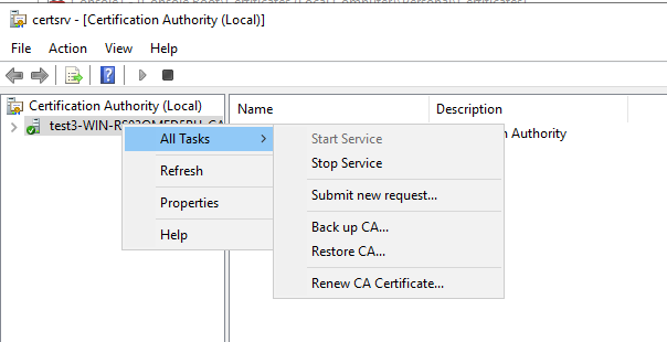 ADCS enrollment error