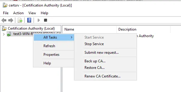 ADCS enrollment error