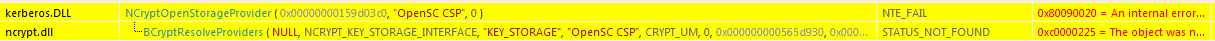 API Monitor showing detailed error