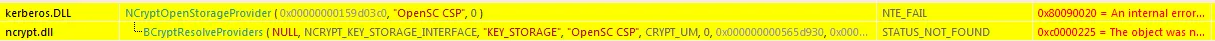 API Monitor showing detailed error