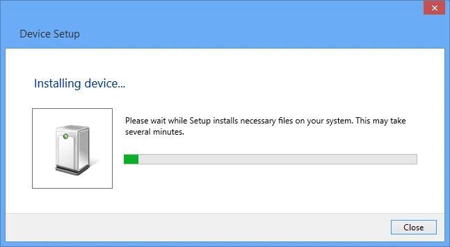 driver auto install dialog