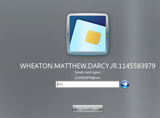Logon screen showing mapping type hint