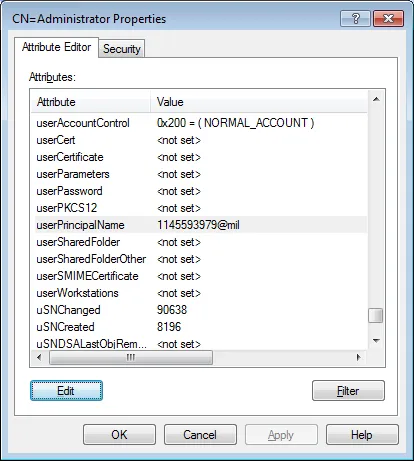Name Mappings dialog